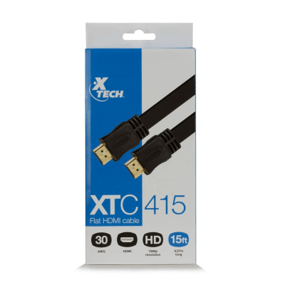 CABLE XTECH XTC415 HDMI FLAT 15FT M/M 4.57METROS1