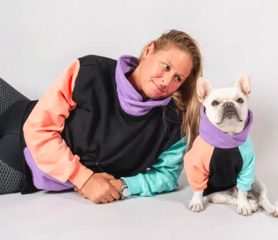 POLERON ADULTO CUELLO MORADO H