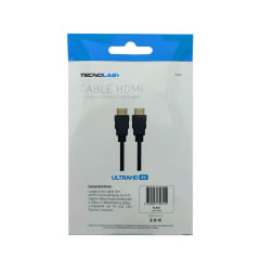 CABLE HDMI V2.0 - 4K, TERMINALES S, TRANSMISION EFICIENTE, 3MT, MACHO-MACHO, CAR