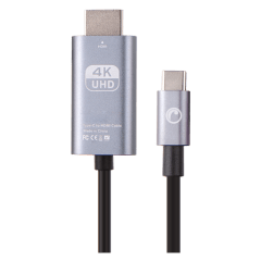 CABLE TIPO C A HDMI, 2 MTS, CARCASA METALICA 4K