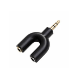 ADAPTADOR JACK 3,5MM MACHO A 2 JACK 3,5 HEMBRA