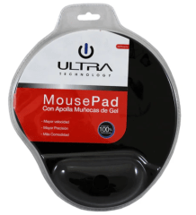 MOUSE PAD GEL CON APOYA MUÑECAS - BLACK