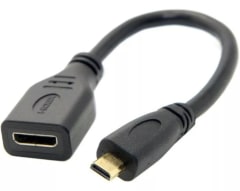 Adaptador Micro HDMI a HDMI macho a hembra, Conector de 10cm para HDTV tipo D