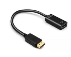 Cable Adaptador Display Port Macho A Hdmi Hembra Color Negro