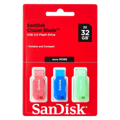 SANDISK CRUZER BLADE USB FLASH 32GB 3PK