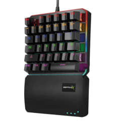 TECLADO GAMER MECANICO CON LUZ DE UNA MANO, 35 TECLAS REPTILEX