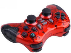 JOYPAD USB DOUBLE VIBRATION PC RED DBLUE