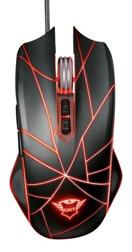 Mouse Gamer Trust GXT160 TURE, 7 Botones, 4000 DPI, Óptico, USB3