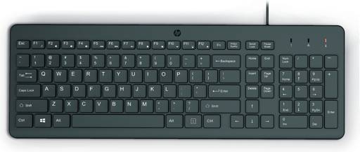 Teclado Alámbrico HP 150 (USB, Negro)1