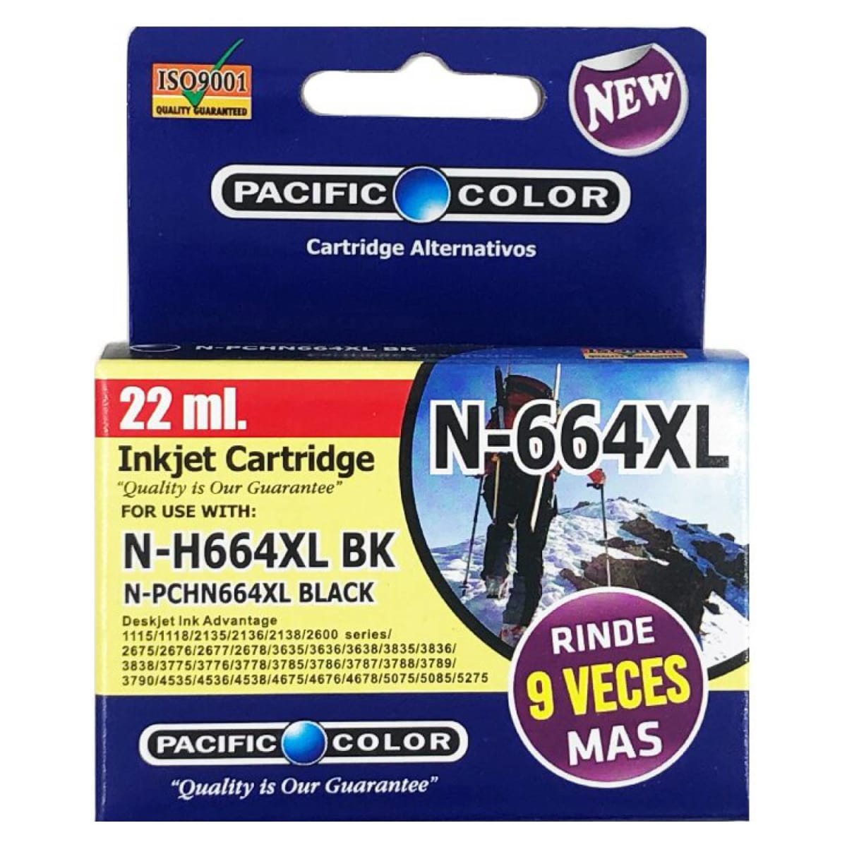 TINTA PACIFIC COLOR N- 664 XL Negro Alternativa1