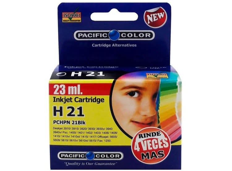 TINTA PACIFIC COLOR HP 21 B ALTO REND 23 ML BLACK1