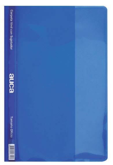 CARPETA DE VINIL OFICIO AZUL AUCA1