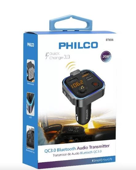 TRANSMISOR FM INALAMBRICO BT - DOBLE USB /MICRO SD/BOTON EXTRA BAJOS1