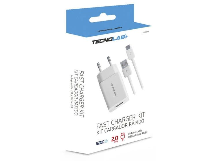 CARGADOR CELULAR 2.4A - 1 USB CON CABLE MICRO USB- WHITE1