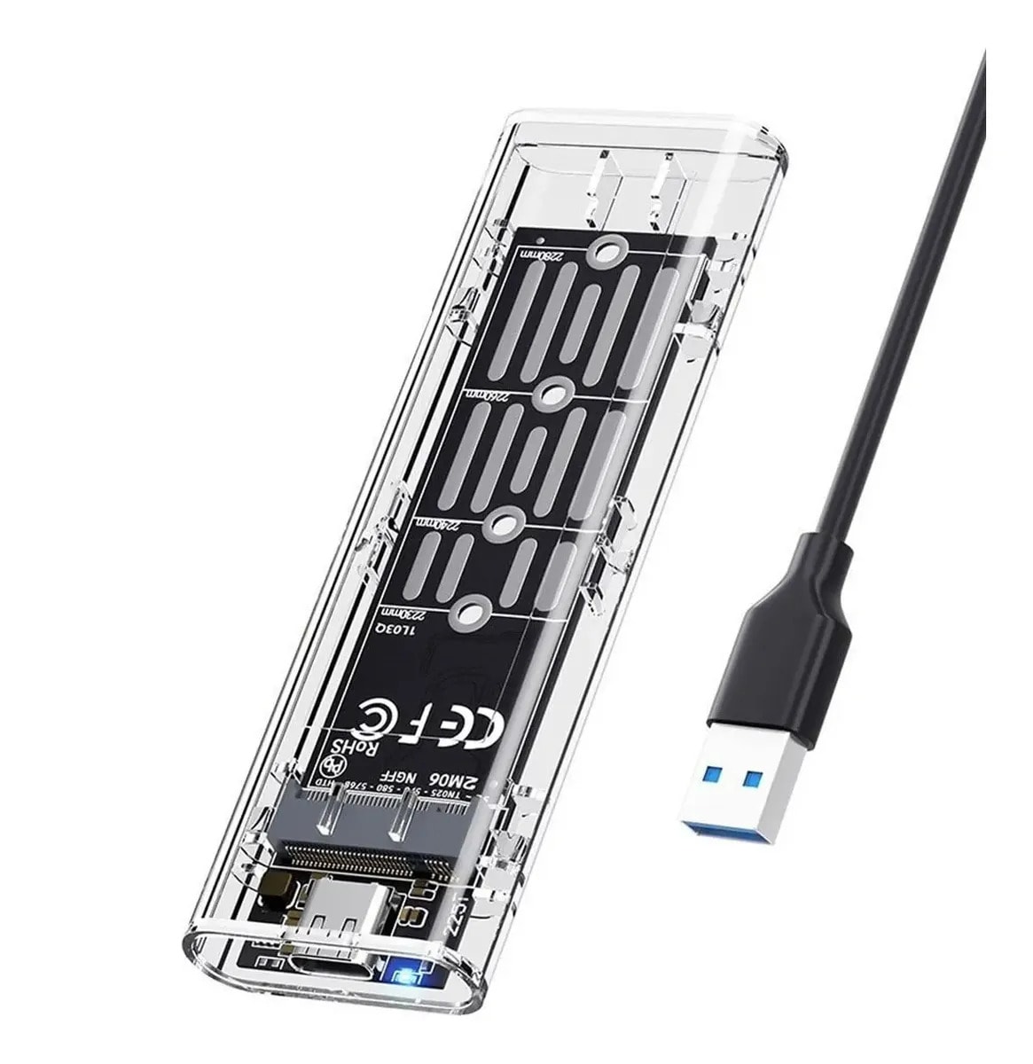 Cofre SSD M.2 NVME Transparente1