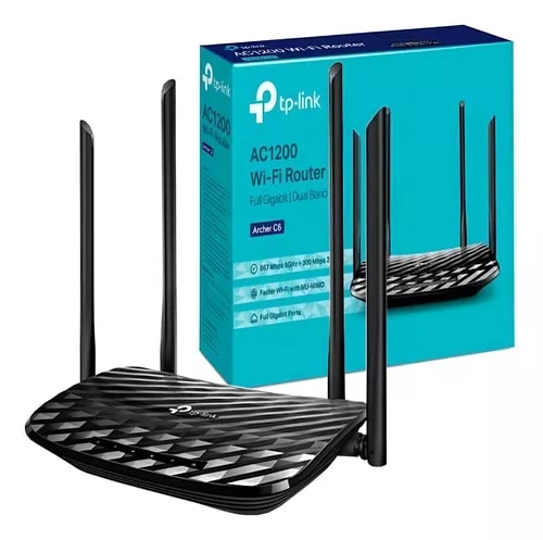 Router TP-Link Ac1200 - Archer C6 inalámbrico de doble banda negro1