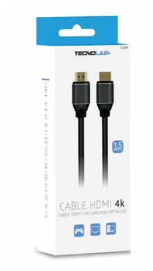 CABLE HDMI PUNTA METALICA 4K DE 1.5 METROS - 2.0V - BOX1