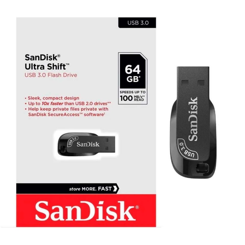 SanDisk Ultra Shift 64GB USB 3.0 Flash D1
