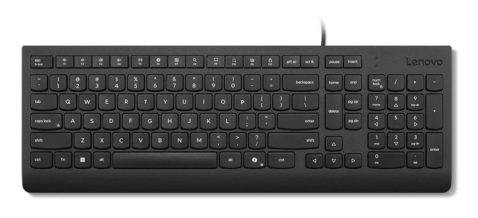 Teclado Lenovo Essential Wired USB Español Completo Resistente Derrames Oficina Hogar3