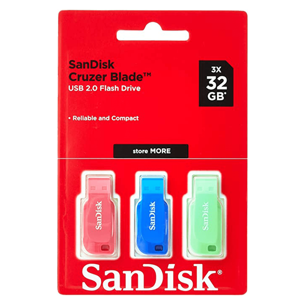 SANDISK CRUZER BLADE USB FLASH 32GB 3PK1