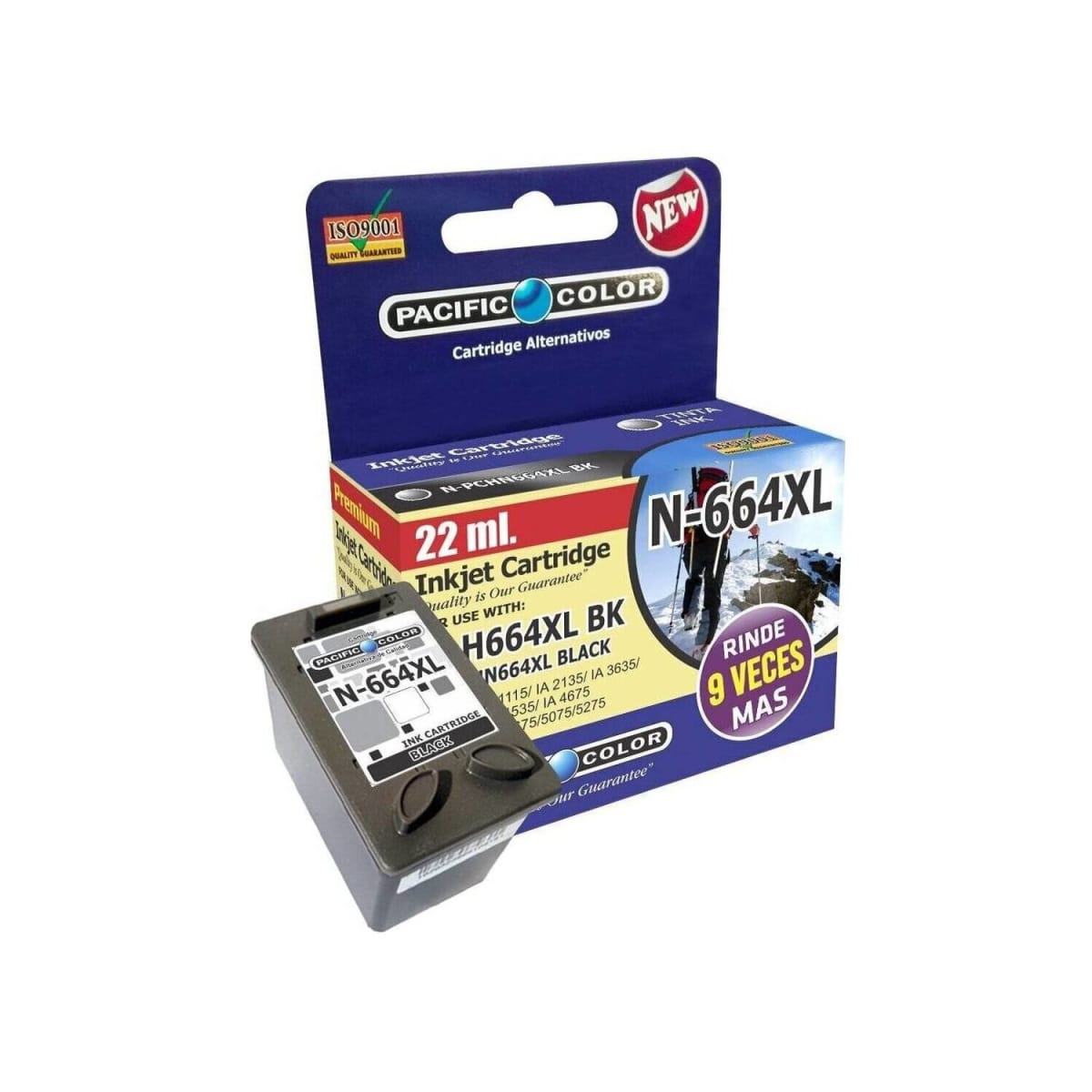 TINTA PACIFIC COLOR N- 664 XL Negro Alternativa2