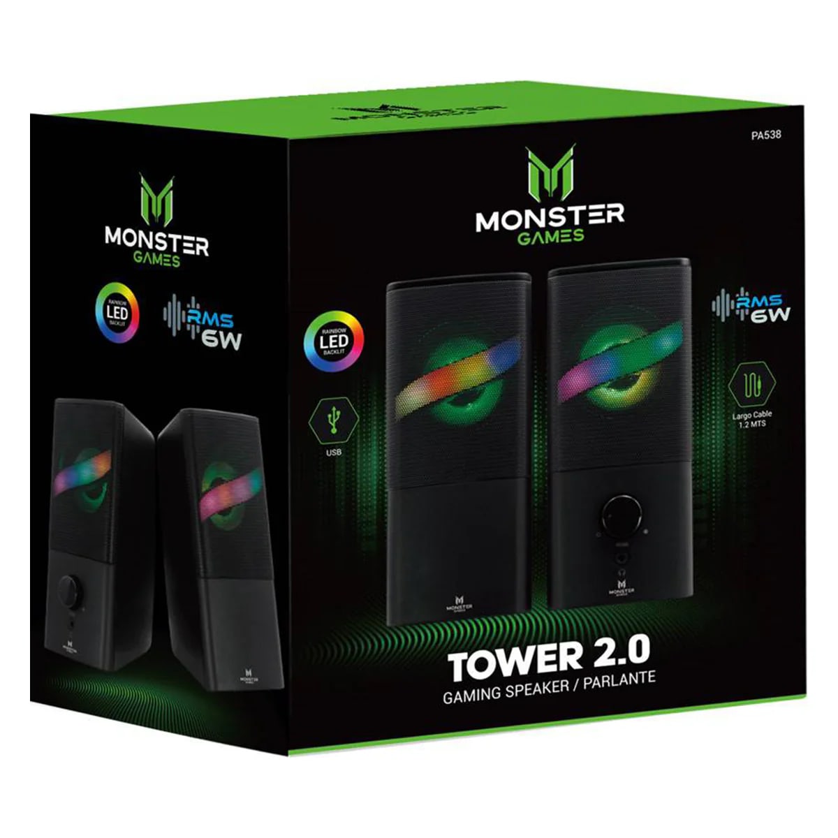 parlantes moster games PA5381