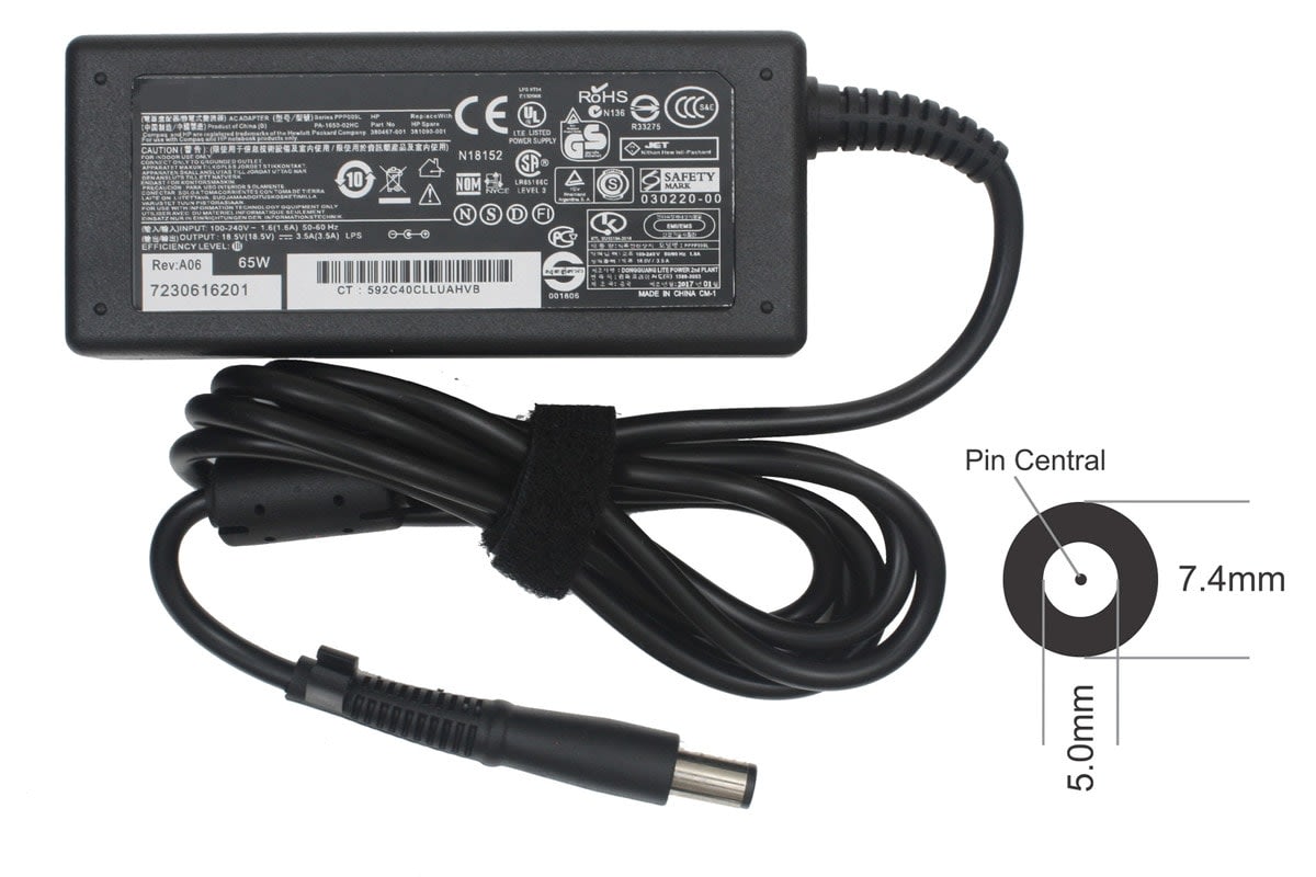 CARGADOR 18.5V/3.5A PUNTA CENTRO HP-COMPAQ DBLUE1