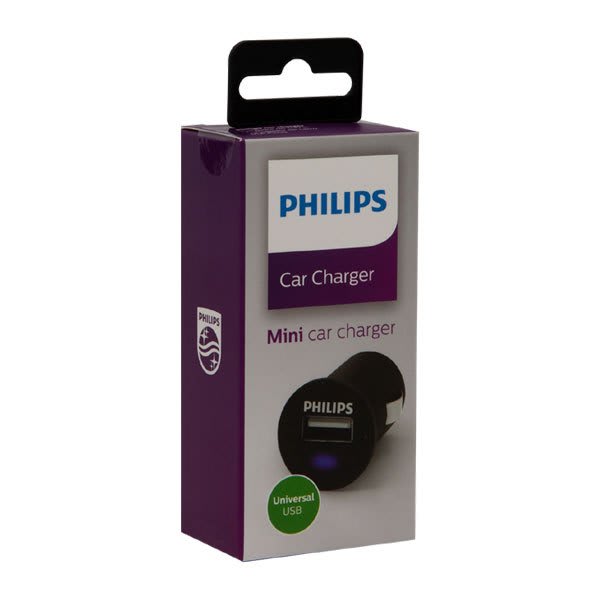 CARGADOR DE 12 VOLTS SIMPLE 2,1 AMP PHILIPS DLP2551B1
