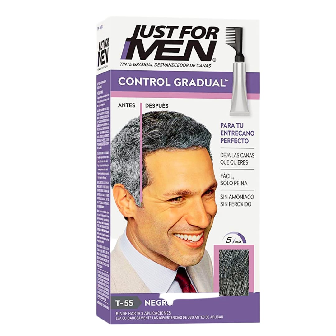 Tinte Hombre Control Gradual de canas Just for Men ( Peine