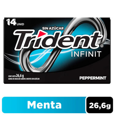 CHICLE TRIDENT INFINIT MENTA 26.6GR1