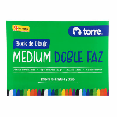 BLOCK DE DIBUJO MEDIUM DOBLE FAZ TORRE1