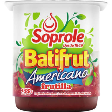 YOGURT SOPROLE BATIFRUT AMERICANO FRUTILLA 155GR.1