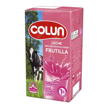 LECHE SEMIDESCREMADA FRUTILLA COLUN 1LT1