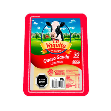 QUESO GAUDA LAMINADO LA VAQUITA 400GR1