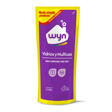 RECARGA LIMPIA VIDRIOS Y MULTIUSO WYN 450ML1