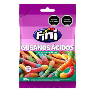 GOMITAS FINI GUSANOS ÁCIDOS 90GR.1