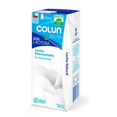 LECHE DESCREMADA SIN LACTOSA COLUN 200ML1