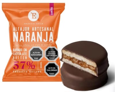 ALFAJOR ENTRELAGOS NARANJA 40GR.1