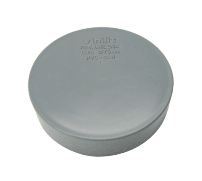TAPA SANITARIA PVC GRIS 75MM1