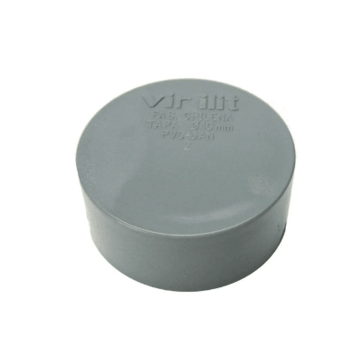 TAPA SANITARIA PVC GRIS 50MM1