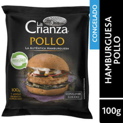 HAMBURGESA DE POLLO LA CRIANZA 100GR1