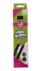 LÁPIZ GRAFITO HB CON GOMA ARTE TOP1