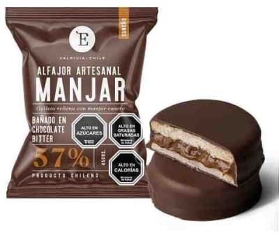 ALFAJOR MANJAR BITTER ENTRELAGOS 45GR.1