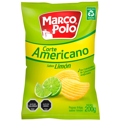 PAPAS FRITAS MARCO POLO CORTE AMERICANO LIMÓN 200GR.1