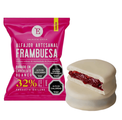 ALFAJOR FRAMBUESA ENTRELAGOS 40GR.1