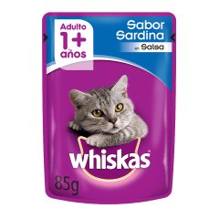 WHISKAS SABOR SARDINA 85GR.