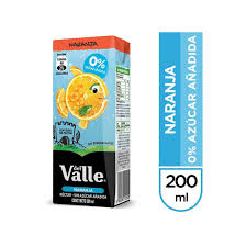 JUGO DEL VALLE NARANJA SIN AZÚCAR 200ML