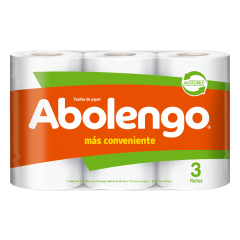TOALLA ABOLENGO PACK 3 ROLLOS