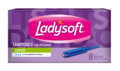 TAMPONES CON APLICADOR LADYSOFT FLUJO MEDIO A INTENSO