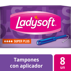 TAMPONES CON APLICADOR LADYSOFT FLUJO SUPER PLUS